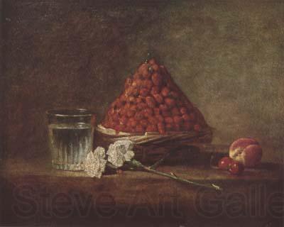 Jean Baptiste Simeon Chardin Still Life with Basket of Strawberries (mk08)